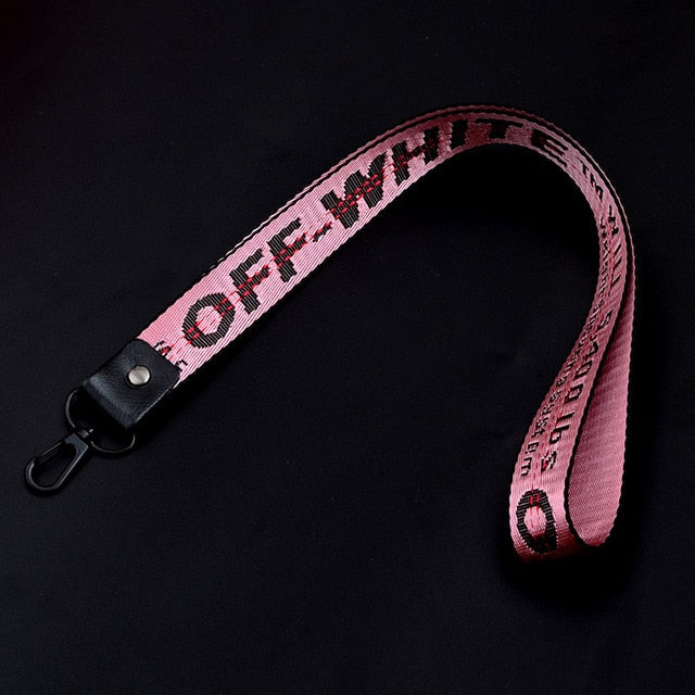 Pink Off White Lanyard Wrist Lanyard Off White Clear And Pink