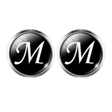 Load image into Gallery viewer, Men&#39;s Fashion A-Z Single Alphabet Cufflinks Silver Color Letter Cuff Button for Male Gentleman Shirt Wedding Cuff Links Gifts